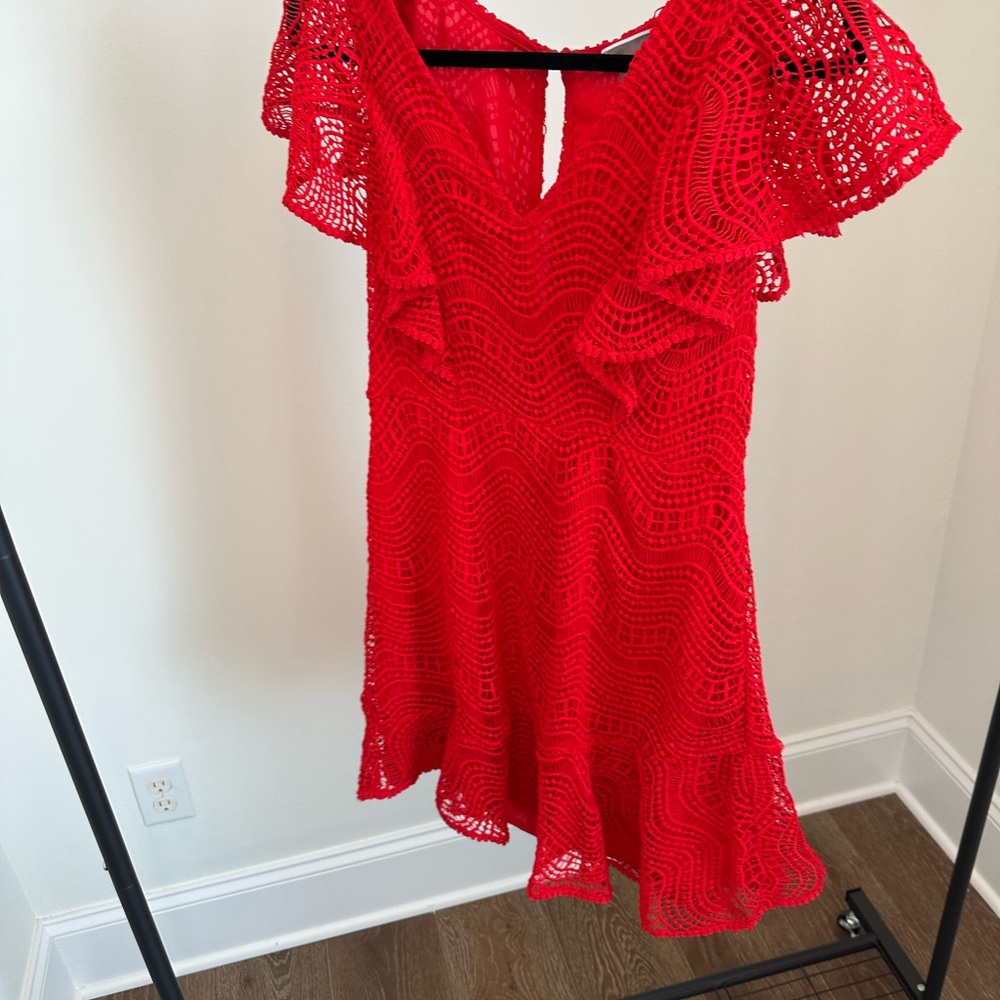 Chelsea28 Scarlet Crochet Dress